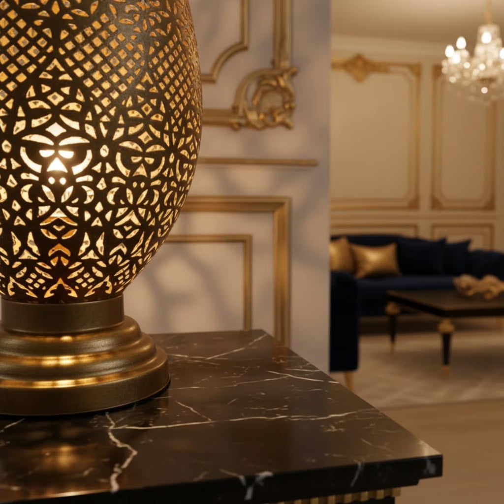 Refined Brass Unique Floor Lamp – Handmade Moroccan Standing Light Fixture for Oriental Art Style
