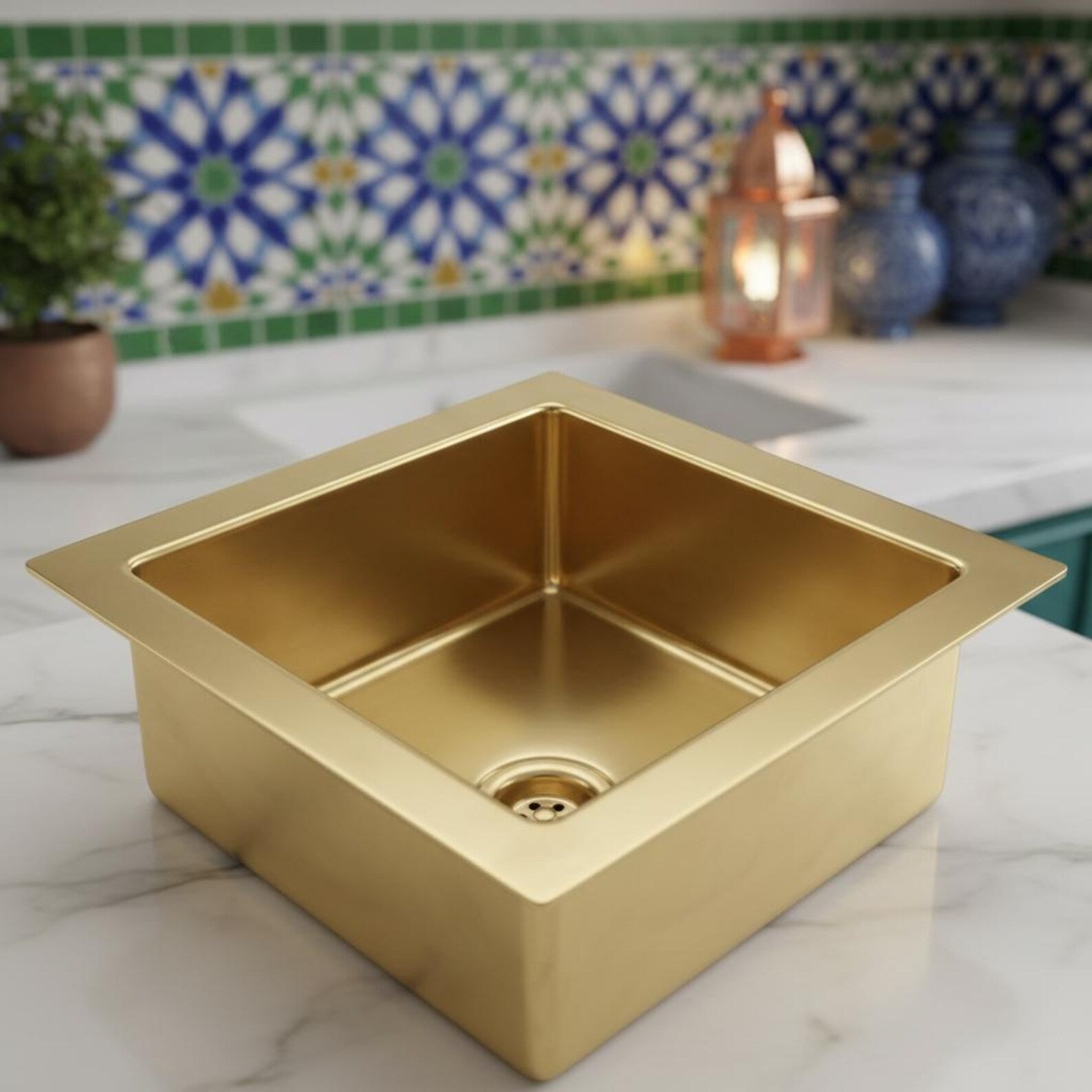 Solid Unlacquered Brass Undermount Kitchen Sink, Handmade Farmhouse Bar Sink