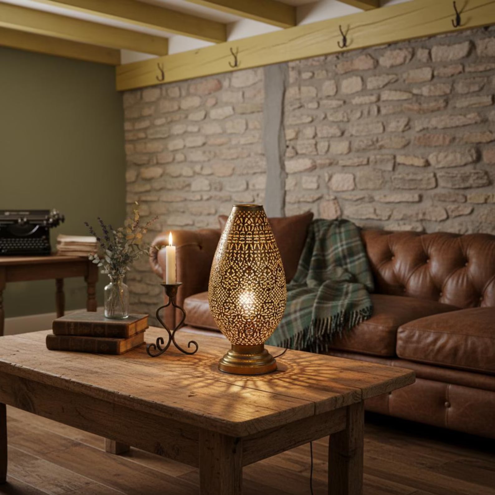 Refined Brass Unique Floor Lamp – Handmade Moroccan Standing Light Fixture for Oriental Art Style