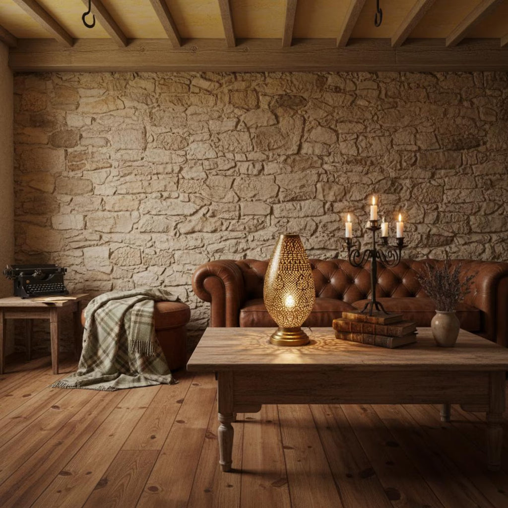 Refined Brass Unique Floor Lamp – Handmade Moroccan Standing Light Fixture for Oriental Art Style